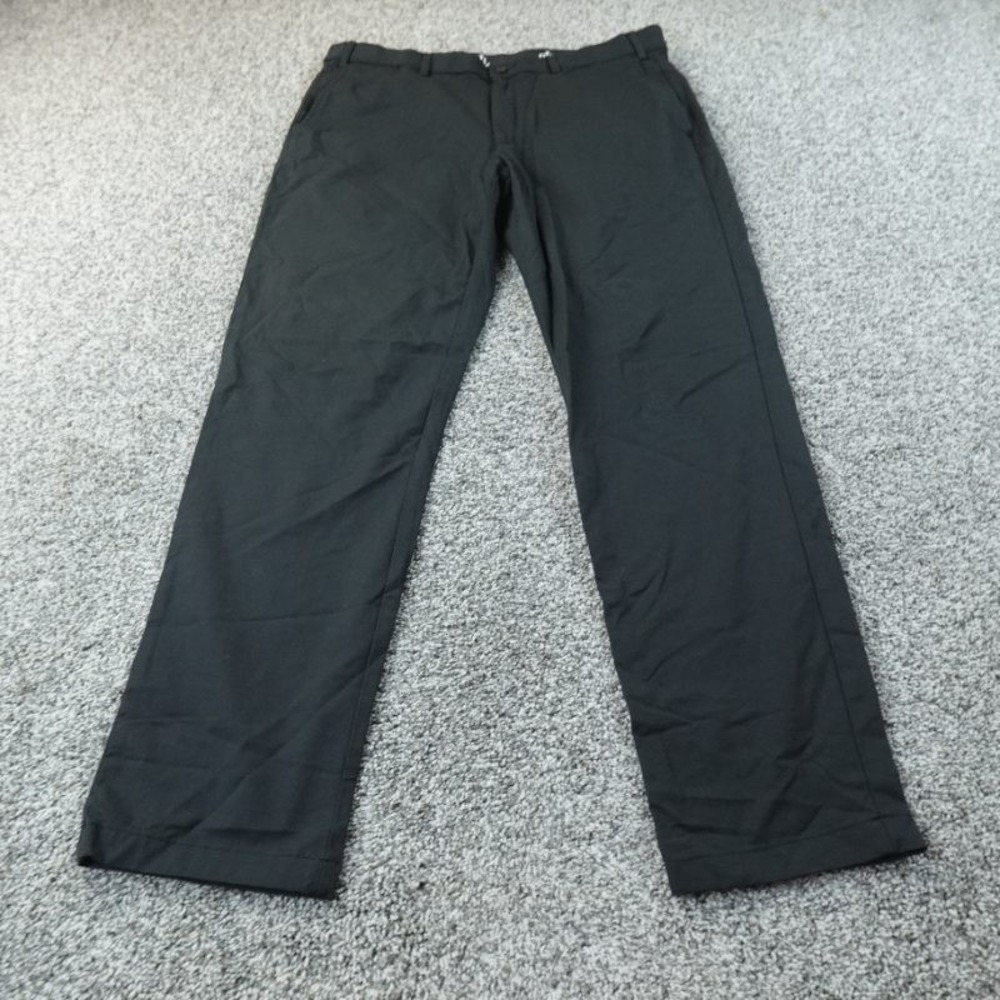 Ralph Lauren Pants Mens 36X32 Black Chino Trouser Flat Front Stretch Performance